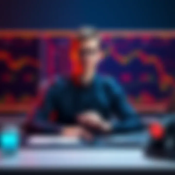 Vitalik Buterin Sells Ethereum Vitalik Buterin at a desk with graphs showing Ethereum prices, symbolizing his recent sale of ETH.