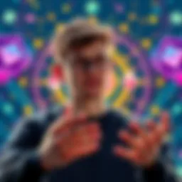 Vitalik Buterin presenting a 4-year plan for Ethereum's security against quantum threats with visuals of blockchain and quantum symbols