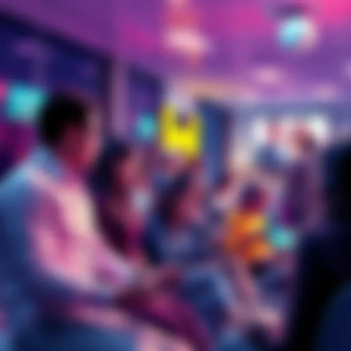 People engaging in video and text chats on the Vooz platform