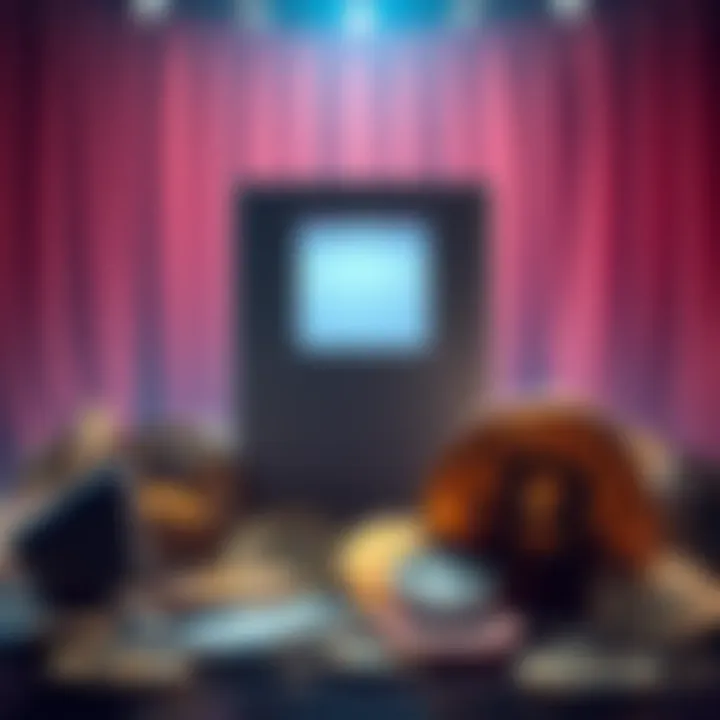 A voting booth surrounded by various crypto coins, symbolizing the impact of midterm elections on the crypto market.