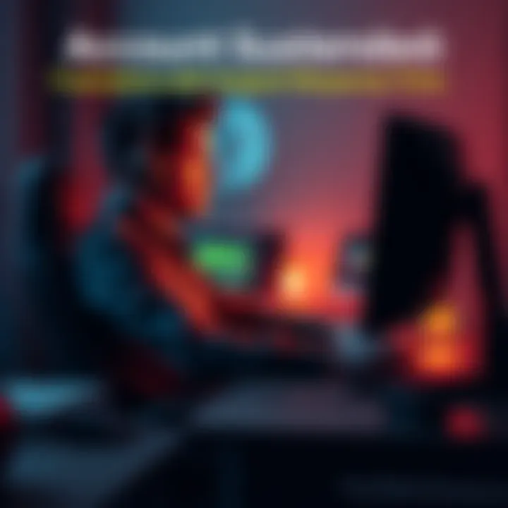 Individual sitting at a desk looking frustrated while waiting for support after account suspension