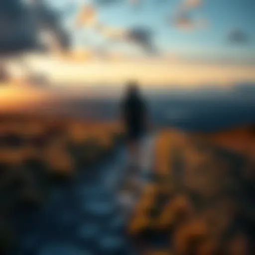 A person walking on a scenic path, showing determination and focus on their fitness journey.