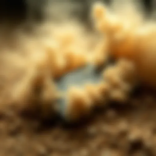 A digital wallet surrounded by small particles representing dust attacks and spam transactions.