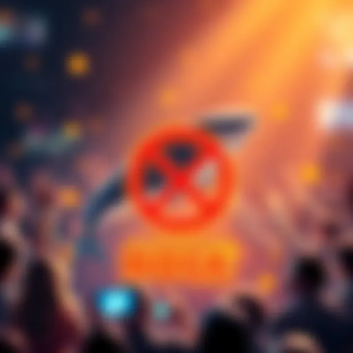 Whales Managing DOGE Forum A whale symbol representing control over an online forum, with a ban sign indicating negativity is not allowed, surrounded by the DOGE logo and happy community members.