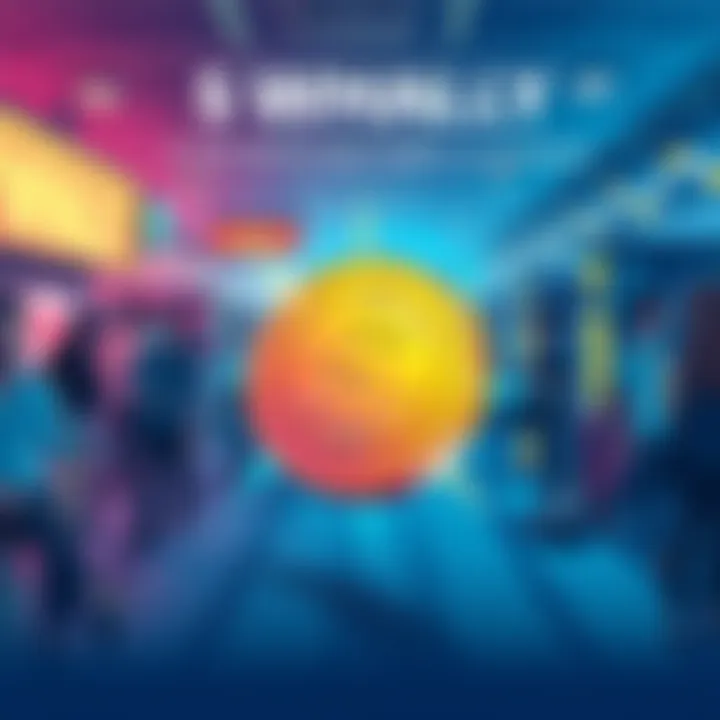 Illustration of the $WHALLY token prominently displayed with a community background, representing engagement in the Solana market