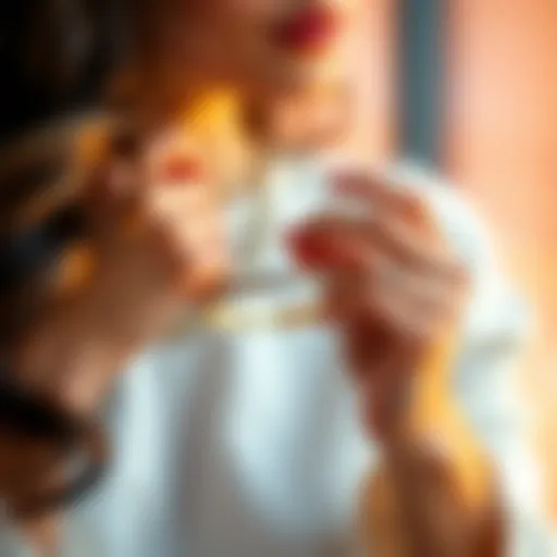 A woman holding a shiny Cartier bracelet at the Her Vision Her Trade event