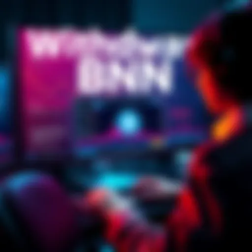 A person using a computer to withdraw BNB cryptocurrency, with a digital wallet interface on the screen