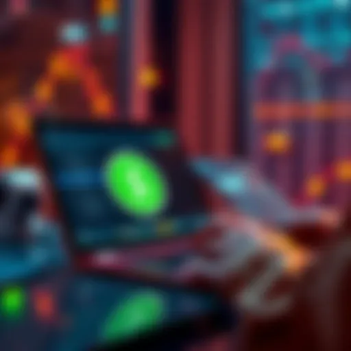 Withdrawing USDT from Exodus A person using a laptop to withdraw USDT funds from the Exodus wallet, with a focus on payment options