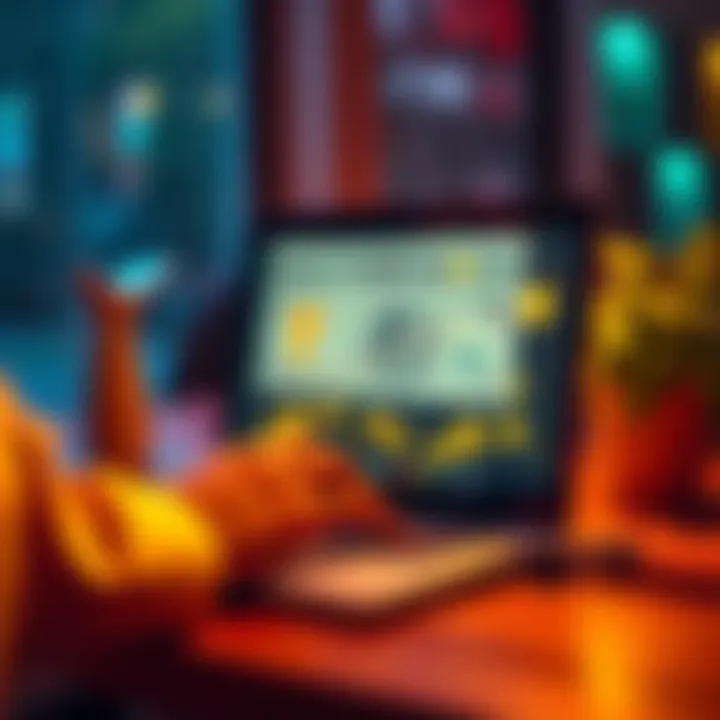 Withdrawing Celo Jump Tokens A person using a laptop to withdraw Celo Jump tokens from Binance to their bank account, with Indian Rupees displayed on the screen.