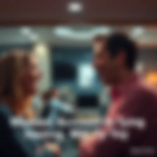 A woman angrily confronting a man about insurance money in front of his girlfriend