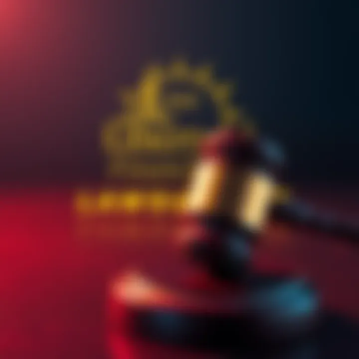 World Liberty Financial Lawsuit World Liberty Financial logo and court gavel symbolizing a defamation lawsuit against Justin Sun