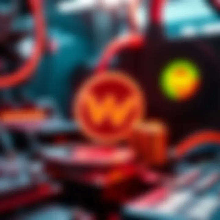 A graphic showing the Wownero logo with mining equipment and block rewards in the background, illustrating pool-resistant cryptocurrencies.