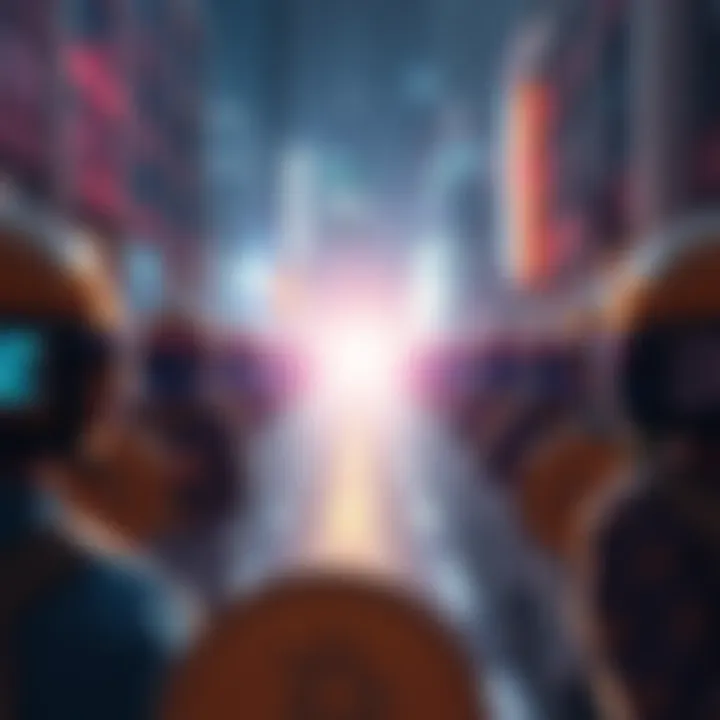 People participating in a bank run, moving cryptocurrency from exchanges to self-custody wallets.