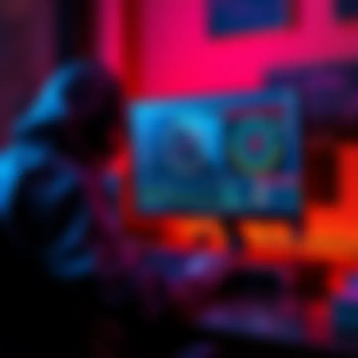 A novice miner setting up XMR GUI mining on their computer, with a user-friendly interface visible on the screen.