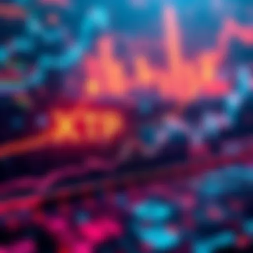 Graph showing increase in XRP ETF assets with visual elements representing finance and technology