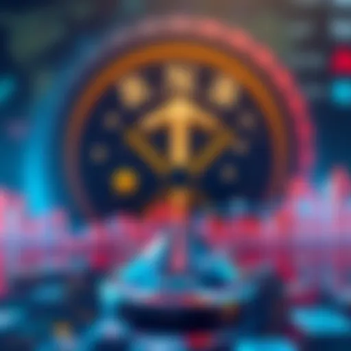 XRP logo in the foreground with a graphical representation of cryptocurrency market cap showing growth, BNB logo in the background