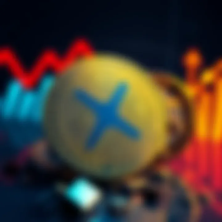 Value of XRP by 2030 A visual representation of 4,545 XRP coins symbolizing investment growth by 2030, with upward trending graphs in the background.