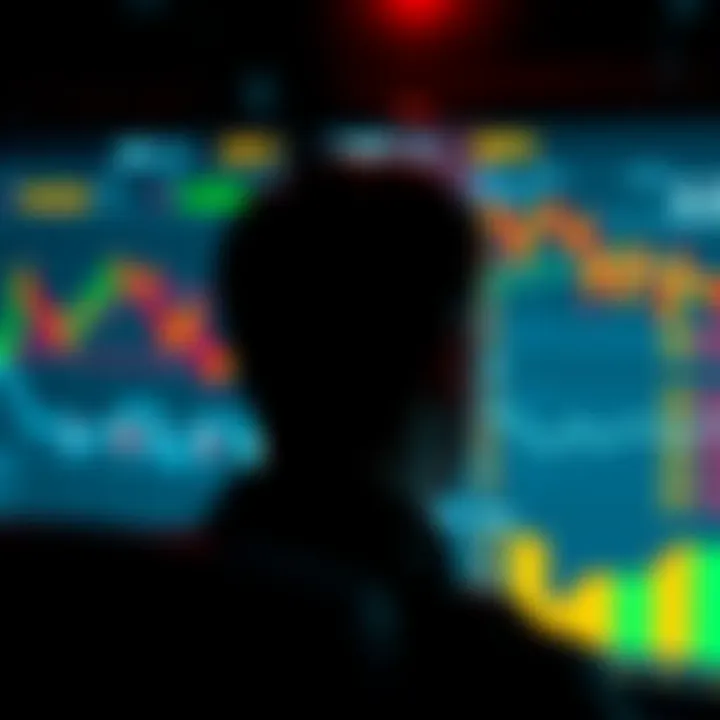 A person looking at a screen displaying XRP trading charts and reward options, symbolizing investment growth and reward accumulation.