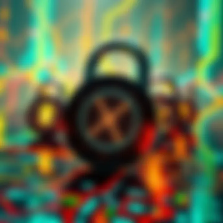 Visual representation of the XRP Ledger with digital locks symbolizing post-quantum security measures
