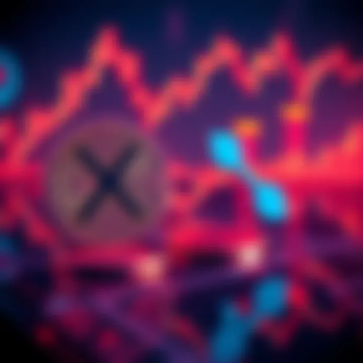 XRP and Ripple Overview A visual representation showing XRP cryptocurrency logo alongside Ripple company logo with a chart indicating market fluctuations.