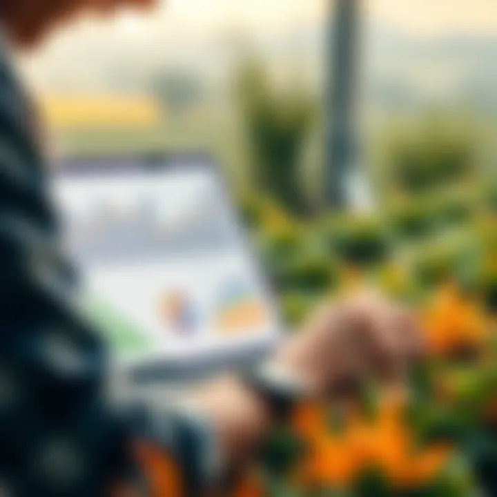A person analyzing graphs and charts on a laptop, representing yield farming strategies in 2026.