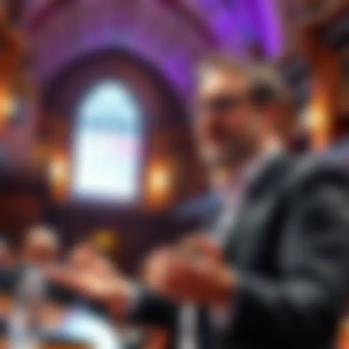 Yonatan Sompolinsky giving a talk at the Oxford Union about blockchain technology