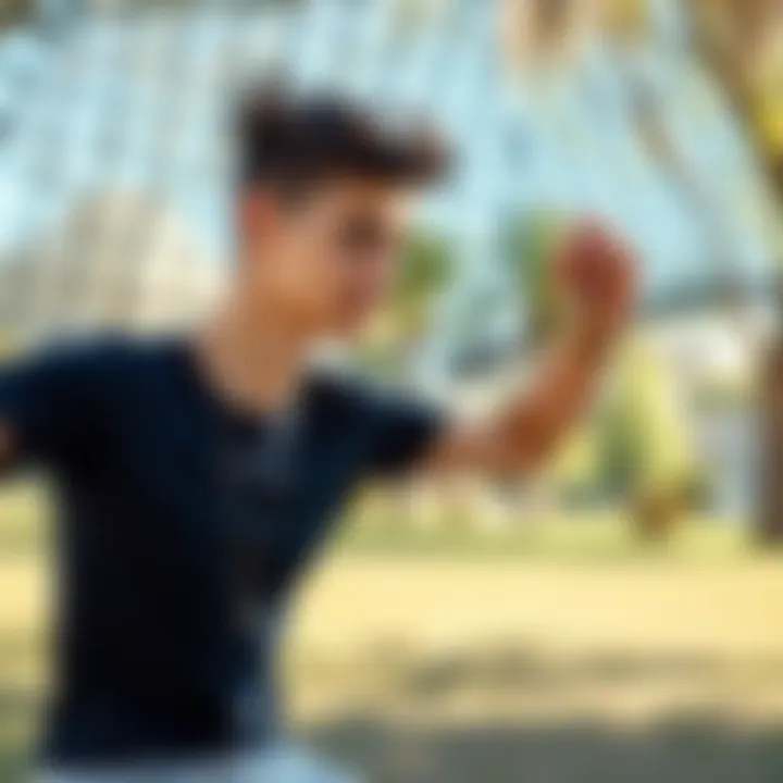 A 29-year-old practicing Pilates in a sunny park, looking focused and healthy, embodying an active lifestyle with a youthful glow