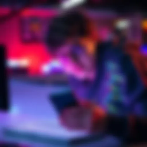 A 19-year-old computer science student looking for team members for tech projects, featuring a laptop and code on the screen.