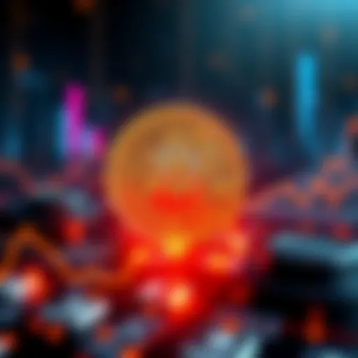 A cover for ZDF's Bitcoin documentary featuring a Bitcoin symbol and graphics representing cryptocurrency trends