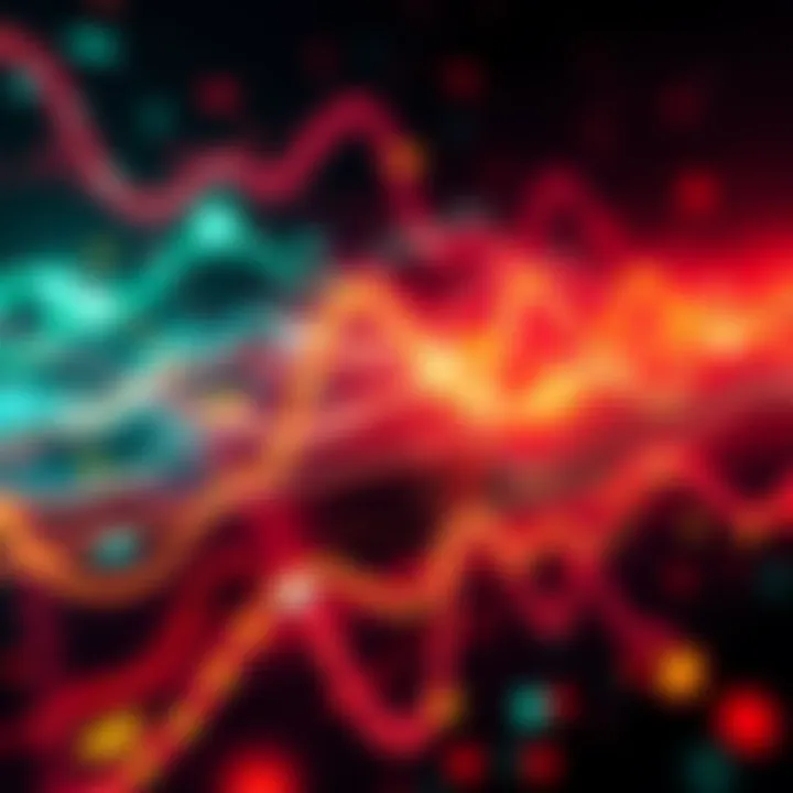 Debunking Zero Slippage in Crypto Trading An abstract representation of cryptocurrency market volatility with a focus on slippage concepts